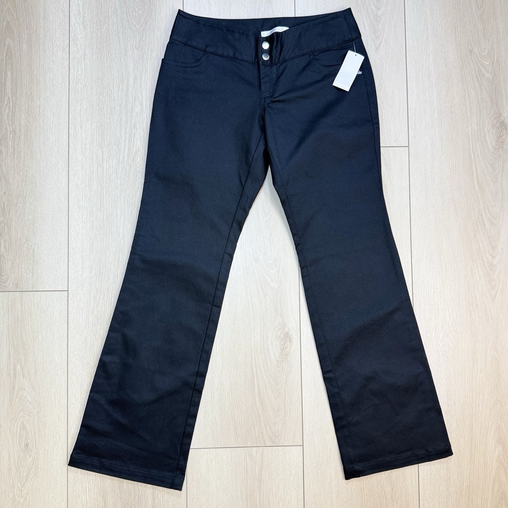 Y2K Old Navy Womens 2 Black Stretch Bootcut Flare Pants Low Rise NWT 2000s XS 28
